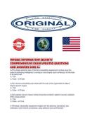 INFOSEC INFORMATION SECURITY COMPREHENSUVE EXAM UPDATED QUESTIONS AND ANSWERS SURE A&period;pdf&NewLine;&NewLine;