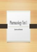 Pharmacology Test 1 - 50 NCLEX Questions with Verified Answers & Rationales Graded A&plus;