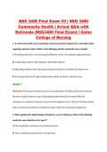 NSG 3480 Final Exam V2 &vert; NSG 3480 &NewLine;Community Health &vert; Actual Q&A with &NewLine;Rationale &lpar;NSG3480 Final Exam&rpar; &vert; Galen &NewLine;College of Nursing 
