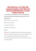 NSG 3480 Exam 4 V2 &vert; NSG 3480 &NewLine;Community Health &vert; Actual Q&A with &NewLine;Rationale &lpar;NSG3480 Exam 4&rpar; &vert; Galen &NewLine;College of Nursing