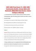 NSG 3480 Final Exam V1 &vert; NSG 3480 &NewLine;Community Health &vert; Actual Q&A with &NewLine;Rationale &lpar;NSG3480 Final Exam&rpar; &vert; Galen &NewLine;College of Nursing