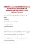 NSG 3500 Exam 4 V2 &vert; NSG 3500 Maternal &NewLine;Health Review &vert; Actual Q&A with &NewLine;Rationale &lpar;NSG3500 Exam 4&rpar; &vert; Galen &NewLine;College of Nursing 