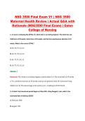 NSG 3500 Final Exam V1&ndash;V3 &vert; NSG 3500 Maternal Health Review &vert; Galen College of Nursing &vert; Actual Q&A with Rationale &lpar;Galen NSG3500 Final Exam&rpar;