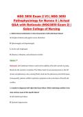 NSG 3850 Exam 2 V3 &vert; NSG 3850 &NewLine;Pathophysiology for Nurses II &vert; Actual &NewLine;Q&A with Rationale &lpar;NSG3850 Exam 2&rpar; &vert; &NewLine;Galen College of Nursing 