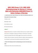 NSG 3850 Exam 3 V3 &vert; NSG 3850 &NewLine;Pathophysiology for Nurses II &vert; Actual &NewLine;Q&A with Rationale &lpar;NSG3850 Exam 3&rpar; &vert; &NewLine;Galen College of Nursing 