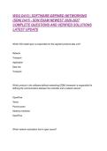 WGU D415 &vert; SOFTWARE-DEFINED NETWORKING &lpar;SDN&rpar; D415 - SDN EXAM NEWEST 2026-2027 COMPLETE QUESTIONS AND VERIFIED SOLUTIONS LATEST UPDATE