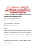 NSG 3850 Exam 1 V1 &vert; NSG 3850 &NewLine;Pathophysiology for Nurses II &vert; Actual &NewLine;Q&A with Rationale &lpar;NSG3850 Exam 1&rpar; &vert; &NewLine;Galen College of Nursing