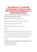 NSG 3850 Exam 1 V2 &vert; NSG 3850 &NewLine;Pathophysiology for Nurses II &vert; Actual &NewLine;Q&A with Rationale &lpar;NSG3850 Exam 1&rpar; &vert; &NewLine;Galen College of Nursing
