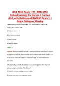 NSG 3850 Exam 1 V3 &vert; NSG 3850 &NewLine;Pathophysiology for Nurses II &vert; Actual &NewLine;Q&A with Rationale &lpar;NSG3850 Exam 1&rpar; &vert; &NewLine;Galen College of Nursing 