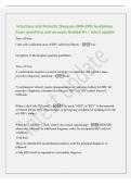 Infectious and Parasitic Diseases &lpar;A00-B99&rpar; Guidelines&NewLine;Exam questions and answers Graded A&plus; &vert; latest update&NewLine;True of False&colon;&NewLine;Code only confirmed cases of HIV infections&sol;illness&period; - True&NewLine;Exception&colon; to the hospital inpatient guidelines&period;&NewLine;True or False&colon; 