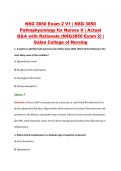 NSG 3850 Exam 2 V1 &vert; NSG 3850 &NewLine;Pathophysiology for Nurses II &vert; Actual &NewLine;Q&A with Rationale &lpar;NSG3850 Exam 2&rpar; &vert; &NewLine;Galen College of Nursing 