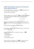 KNES 320 Lab-Exam 2 questions and answers&NewLine;latest update&vert; Graded A&plus;&NewLine;What can Submaximal exercise can be used for&quest; - Submaximal exercise&NewLine;tests can be used as a means for describing&NewLine;the aerobic fitness of an individual&NewLine;What does submaximal exercise allo