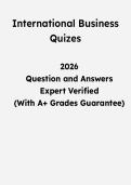 International Business Quizzes &vert; Questions & Verified Answers &vert; Comprehensive Global Business Exam Review Study Guide PDF &vert; 2026&NewLine;
