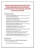 Missouri Hunter Education Instructor Exam &NewLine;Practice Questions And Correct Answers &NewLine;&lpar;Verified Answers&rpar; Plus Rationales 2026 Q&A &NewLine;&vert; Instant Download Pdf
