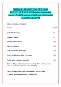 MISSOURI RESIDENTIAL BUILDING &NewLine;INSPECTOR EXAM 2026 Practice Questions & &NewLine;Answers Verified Answers with Detailed Rationales &vert; &NewLine;Instant Download PDF 