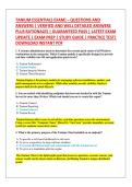 TANIUM ESSENTIALS EXAM&rsqb; &ndash; QUESTIONS AND &NewLine;ANSWERS &vert; VERIFIED AND WELL DETAILED ANSWERS &NewLine;PLUS RATIONALES &vert; GUARANTEED PASS &vert; LATEST EXAM &NewLine;UPDATE &vert; EXAM PREP &vert; STUDY GUIDE &vert; PRACTICE TEST&vert; &NewLine;DOWNLOAD INSTANT PDF 
