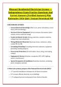 Missouri Residential Electrician License &mdash; &NewLine;Independence Exam Practice Questions And &NewLine;Correct Answers &lpar;Verified Answers&rpar; Plus &NewLine;Rationales 2026 Q&A &vert; Instant Download Pdf 