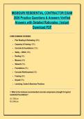 MISSOURI RESIDENTIAL CONTRACTOR EXAM &NewLine;2026 Practice Questions & Answers Verified &NewLine;Answers with Detailed Rationales &vert; Instant &NewLine;Download PDF 