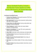 Missouri Residential Plumbing Contractor &mdash; &NewLine;Columbia Exam Practice Questions & Verified &NewLine;Answers 2026 Questions with Detailed Rationales &vert; &NewLine;Instant Download