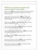 MGMT100 - Team Dynamics questions and&NewLine;answers Graded A&plus; &vert; latest update&NewLine;What is a team&quest; - A unit of two or more people who interact and coordinate&NewLine;their work to accomplish a common goal to which they are committed and&NewLine;mutually accountable&period;&NewLine;What are t