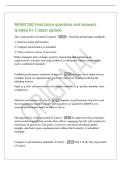MGMT100 Final Exam questions and answers&NewLine;Graded A&plus; &vert; latest update&NewLine;The 4 step model of control &lpar;Control&rpar; - 1&period; Establish performance standards&NewLine;2&period; Measure actual performance&NewLine;3&period; Compare performance to standards&NewLine;4&period; Take corrective action&comma; if necessary&NewLine;H