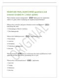 MGMT100 FINAL EXAM &lpar;HRM&rpar; questions and&NewLine;answers Graded A&plus; &vert; latest update&NewLine;What is human resource management&quest; - "Making sure the organisation&NewLine;achieves its goals&comma; relates to planning and organisational performance"&NewLine;What are the 3 activities