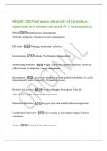 MGMT 100 Final exam University of Canterbury&NewLine;questions and answers Graded A&plus; &vert; latest update&NewLine;HRM -Human resource management&NewLine;Activities and goals of human resource management&NewLine;HR needs -Planning&comma; recruitment&comma; selection&NewLine;Development -Train
