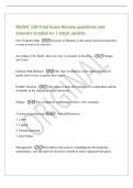 MGMT 100 Final Exam Review questions and&NewLine;answers Graded A&plus; &vert; latest update&NewLine;Sole Proprietorship - This type of business is the easiest and least expensive&NewLine;to start as well as to dissolve&period;&NewLine;According to Dr&period; Redlo&comma; these are only 2 constants in business&period; 