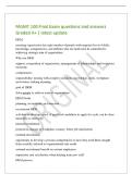 MGMT 100 Final Exam questions and answers&NewLine;Graded A&plus; &vert; latest update&NewLine;HRM&NewLine;ensuring organisation has right number of people with required level of skills&comma;&NewLine;knowledge&comma; competencies&comma; and abilities who are motivated & committed to&NewLine;achieving strategic aim of