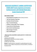 MISSOURI RIVERBOAT GAMING SUPERVISOR &NewLine;EXAM 2026 Practice Questions & Answers &NewLine;Verified Answers with Detailed Rationales &vert; &NewLine;Instant Download PDF 