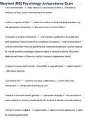 Maryland Psychology Jurisprudence Exam Study Guide & Key Facts&NewLine;&NewLine;