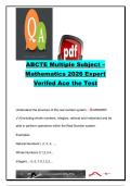 ABCTE Multiple Subject Mathematics &vert; 100 Practice Questions & Verified Answers &vert; Number Sense&comma; Algebra&comma; Geometry&comma; Measurement&comma; Statistics & Probability &vert; American Board for Certification of Teacher Excellence &lpar;ABCTE&rpar;