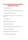 EPD NATURE CODES WITH CORRECT ANSWERS RATED A