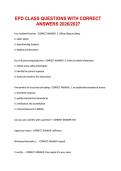 EPD EXAM QUESTIONS WITH CORRECT &NewLine;ANSWERS 2026&sol;2027