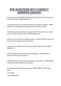 EPD QUESTIONS WITH CORRECT ANSWERS2026&sol;2027