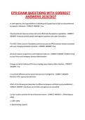 EPD QUESTIONS WITH CORRECT &NewLine;ANSWERS 2026&sol;2027 