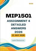 MIP1501 Assignment 4 &vert;&vert;&lpar;Answers and References&rpar;&vert; Due Date 22 July 2026
