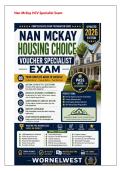 Nan McKay Housing Choice Voucher &lpar;HCV&rpar; Specialist Exam Study Guide & Questions