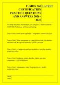 FUSION 360 &NewLine;CERTIFICATION &NewLine;PRACTICE QUESTIONS &NewLine;AND ANSWERS 2026 - &NewLine;2027 