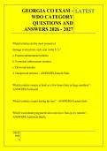 GEORGIA CO EXAM - &NewLine;WDO CATEGORY &NewLine;QUESTIONS AND &NewLine;ANSWERS 2026 - 2027