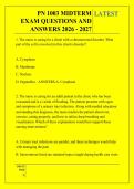 PN 1003 MIDTERM  &NewLine;EXAM QUESTIONS AND &NewLine;ANSWERS 2026 - 2027