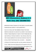 NES Elementary Education Subtest II Mathematics &vert; 400&plus; Expert-Verified Exam Questions & Answers &vert; Number Sense&comma; Fractions&comma; Algebra&comma; Probability&comma; Statistics & Data Analysis &vert; National Evaluation Series &lpar;NES&rpar;