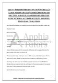SAFETY &sol; RADIATION PROTECTION STUDY GUIDE EXAM&NewLine;LATEST 2026&sol;2027 UPDATED VERIFIED QUESTIONS AND&NewLine;SOLUTIONS A&plus; PASS GUARANTEED&vert;COMPLETE STUDY&NewLine;GUIDE WITH 100&percnt; ACCURATE QUESTIONS &ANSWERS&period;&NewLine;EXCELLENCE GUARANTEED&period;