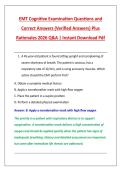 EMT Cognitive Examination Questions and &NewLine;Correct Answers &lpar;Verified Answers&rpar; Plus &NewLine;Rationales 2026 Q&A &vert; Instant Download Pdf 