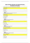 Basic Geriatric Nursing &ndash; Practice Questions &ndash; 20 Original Practice Questions & Answers &ndash; Exam Preparation