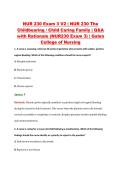 NUR 230 Exam 3 V2 &vert; NUR 230 The &NewLine;Childbearing &sol; Child Caring Family &vert; Q&A &NewLine;with Rationale &lpar;NUR230 Exam 3&rpar; &vert; Galen &NewLine;College of Nursing