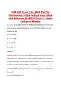NUR 230 Exam 1 V1 &vert; NUR 230 The &NewLine;Childbearing &sol; Child Caring Family &vert; Q&A &NewLine;with Rationale &lpar;NUR230 Exam 1&rpar; &vert; Galen &NewLine;College of Nursing 