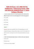 NUR 230 Exam 1 V2 &vert; NUR 230 The &NewLine;Childbearing &sol; Child Caring Family &vert; Q&A &NewLine;with Rationale &lpar;NUR230 Exam 1&rpar; &vert; Galen &NewLine;College of Nursing