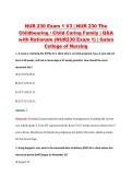 NUR 230 Exam 1 V1&ndash;V3 &vert; NUR 230 The Childbearing &sol; Child Caring Family &vert; Galen College of Nursing &vert; Q&A with Rationale &lpar;Galen NUR230 Exam 1&rpar;