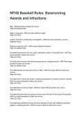 NFHS Baseball Rules&colon; Baserunning Awards and Infractions Latest &lpar;2026&sol;2027&rpar; Verified Answers by Experts&NewLine;